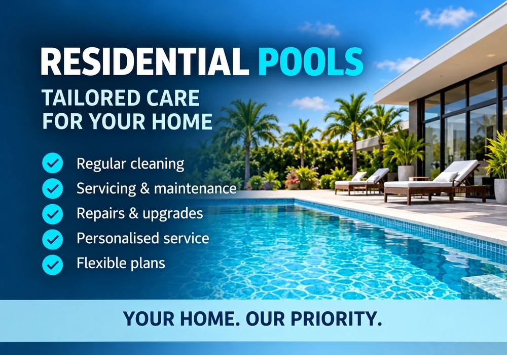Residential swimming pool care for home pool cleaning, servicing and repairs